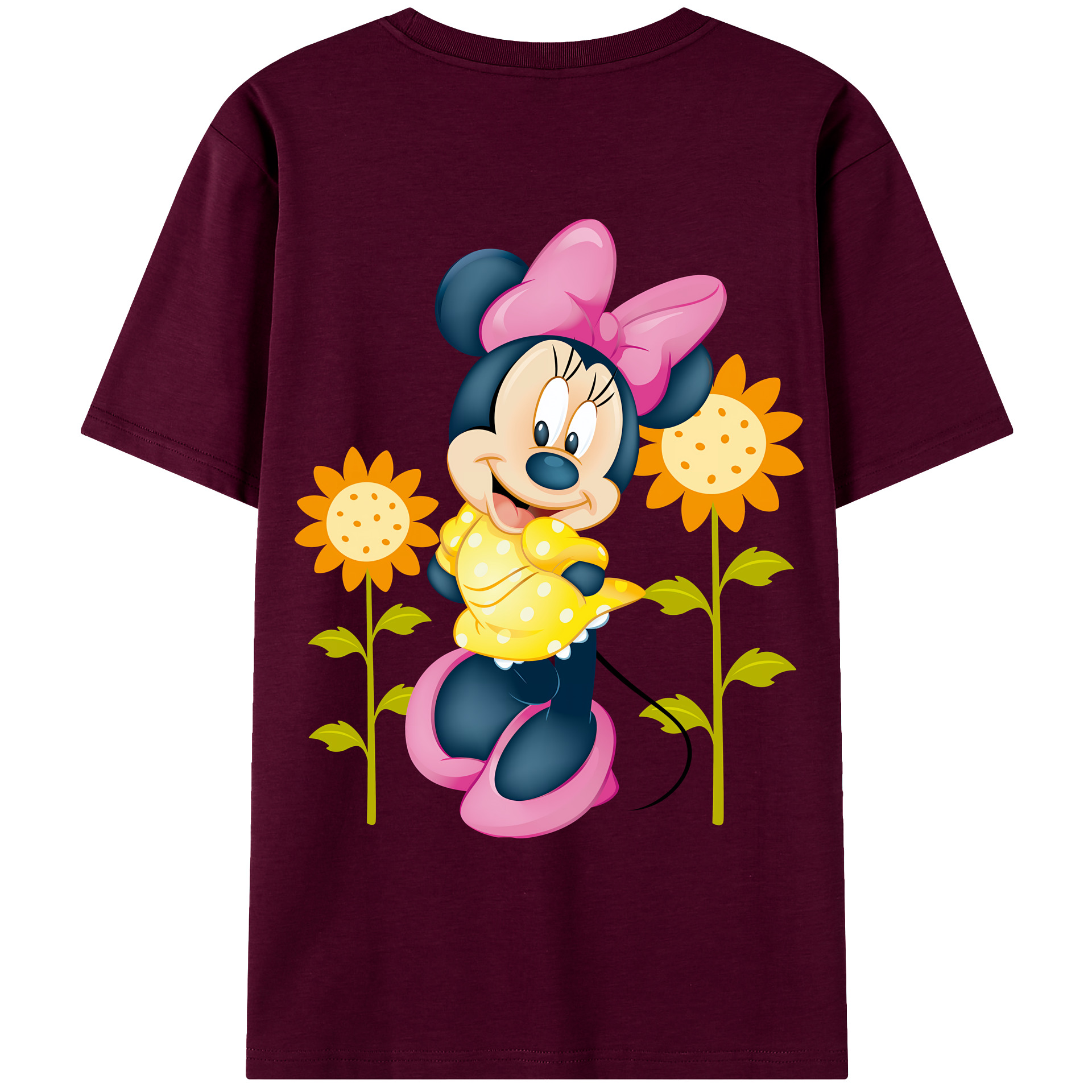 （画像用） ミッキーマウス Mickey Mouse レディース半袖Tシャツ(バックプリント)